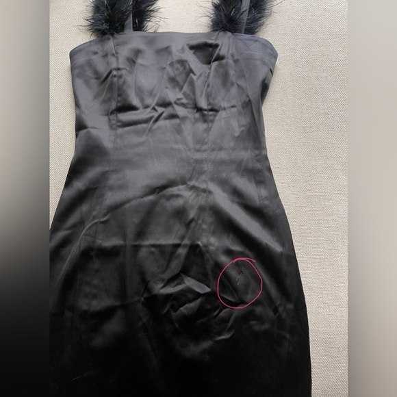 STAUD Romy Feather Strap PencilSlim Midi Dress In Black Size 2 - Picture 8 of 16